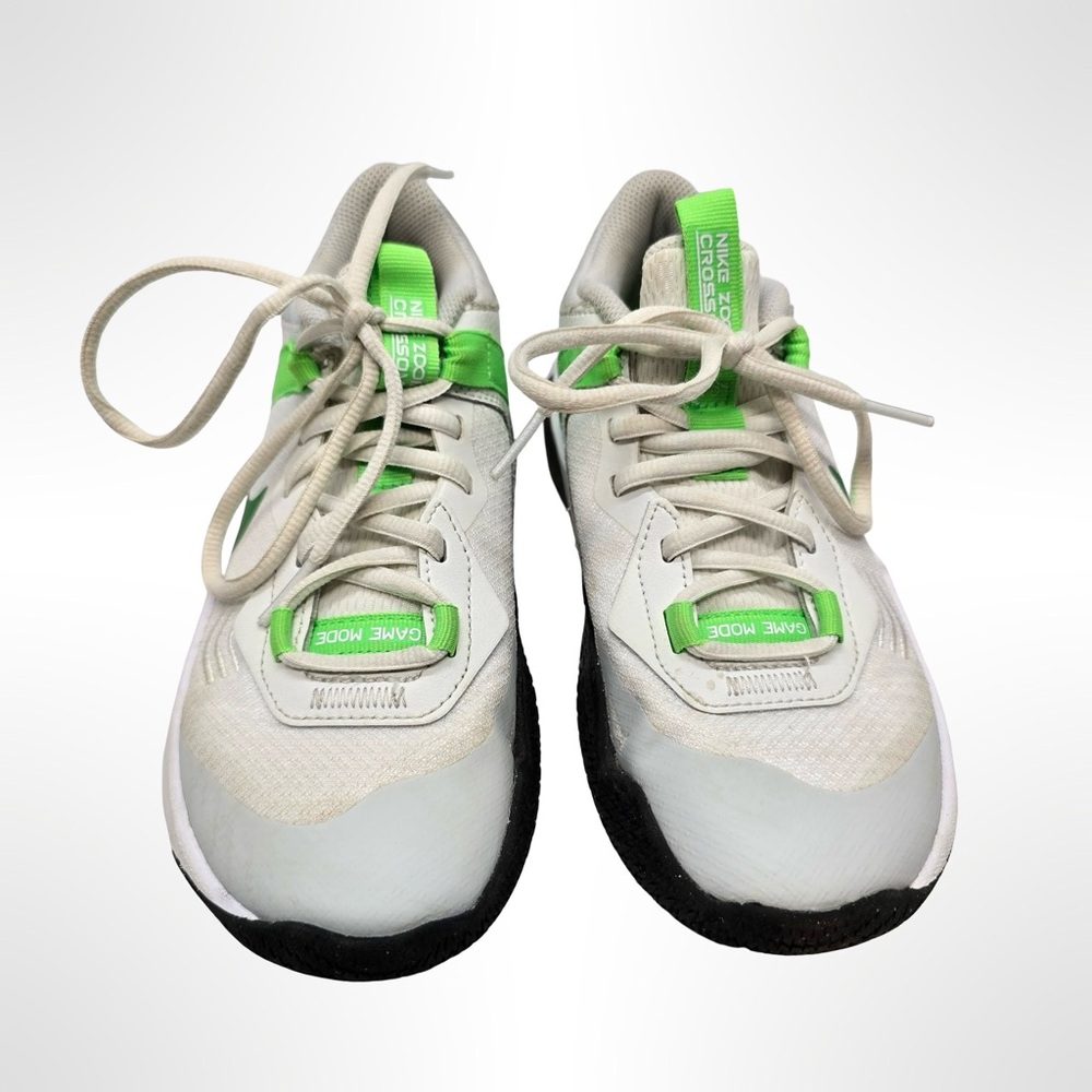 Nike Zoom Cross Running Shoes White Green‎ Youth 4Y